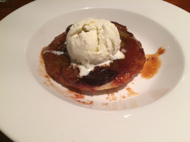 Plum Tarte Tatin at the granary beefeater